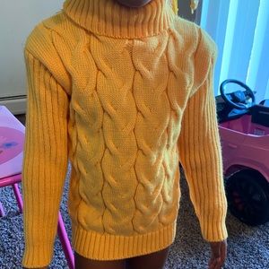 Yellow turtle neck